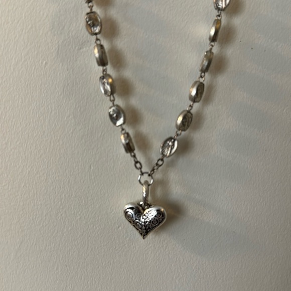 Rosary Style Necklace With Heart Charm - Picture 2 of 5